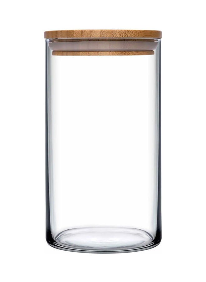 باساباتشي برطمان زجاج بغطاء من الخيزران شفاف 1480ملليلتر - Image 3