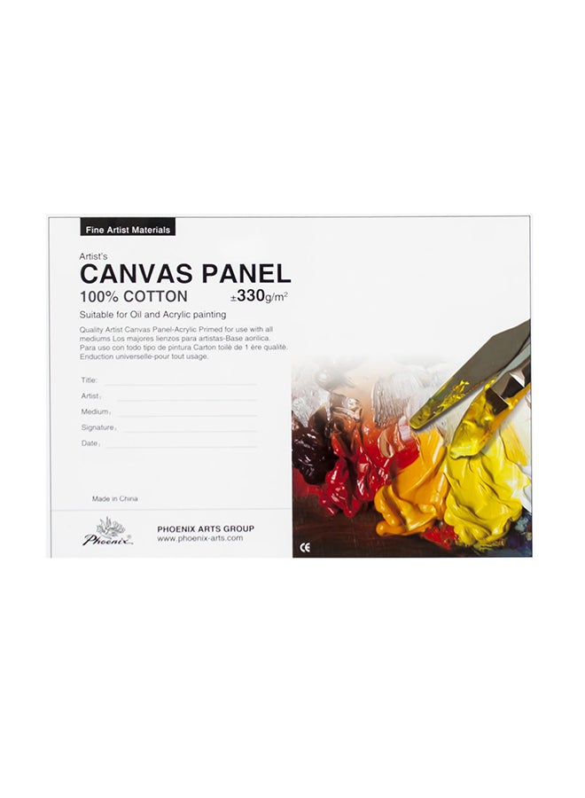 Phoenix Rectangle Canvas Panel Board With Rough Finish White