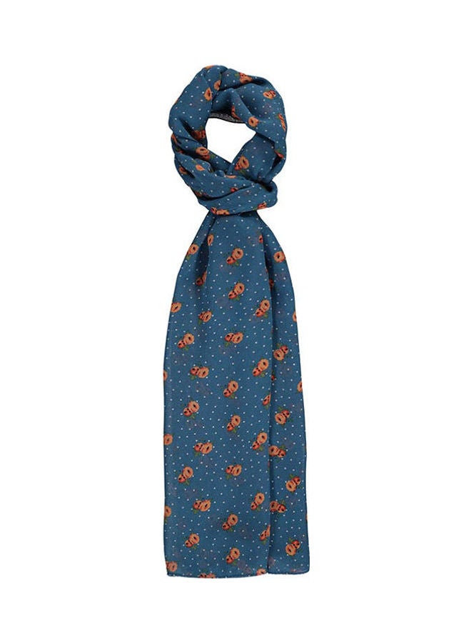 Tie Shop - Stylish Printed Crepe Chiffon Scarf Multicolour - Image 1