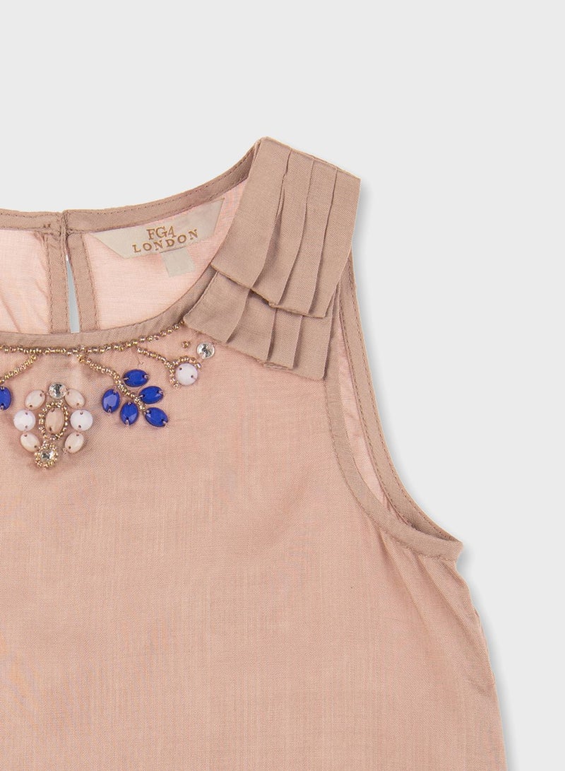 FG4 Women Little Dolly Top Beige - Image 3