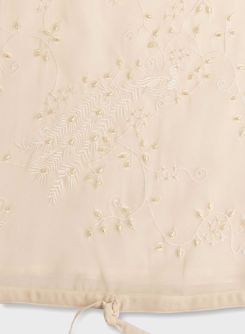 FG4 Women Little Peacock Top Beige  - Image 3