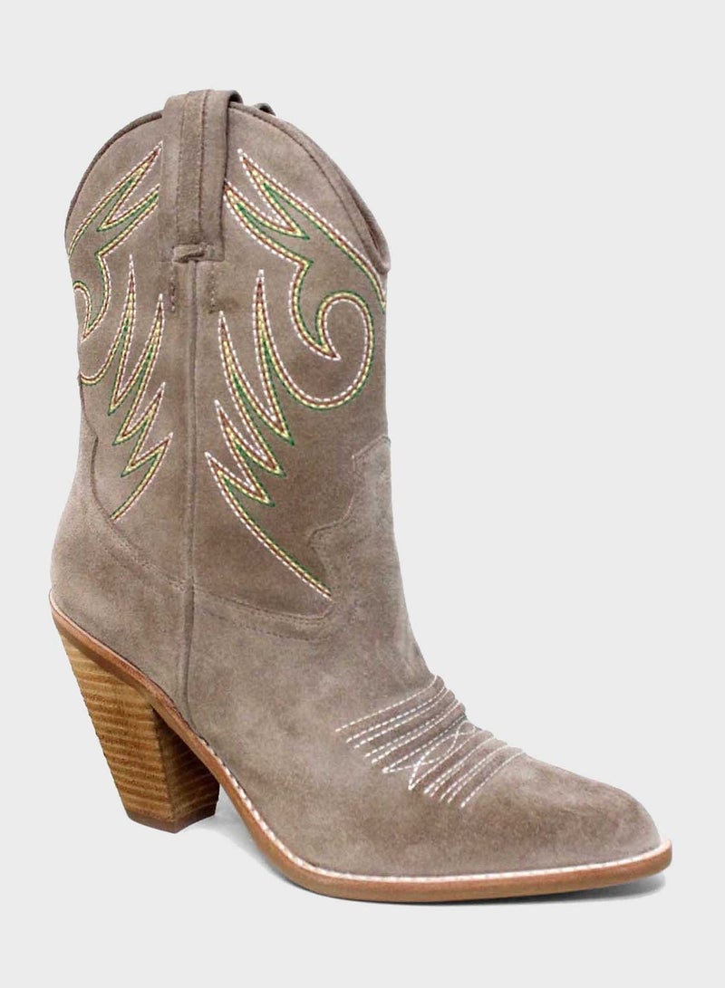 Jeffrey Campbell - 1 Pair Audie Mid Heel Bootie Grey - Image 1
