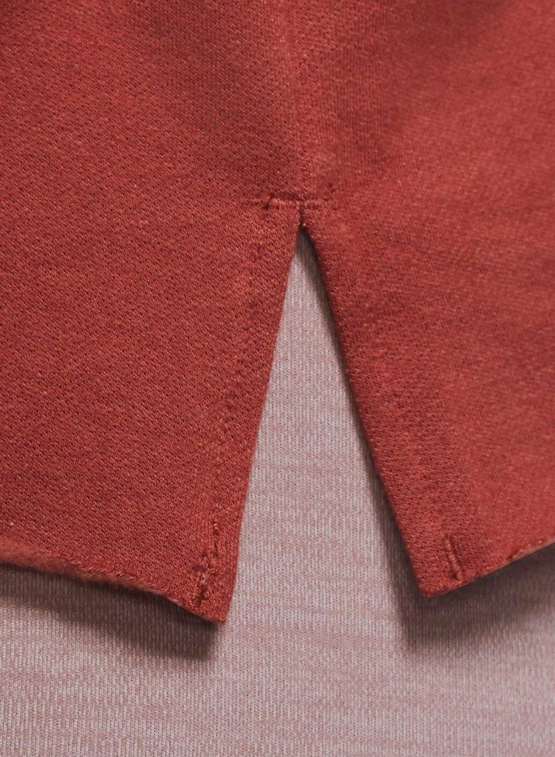 نايكي Luxe Off Mat Fleece Sweatshirt Burgundy  - Image 3