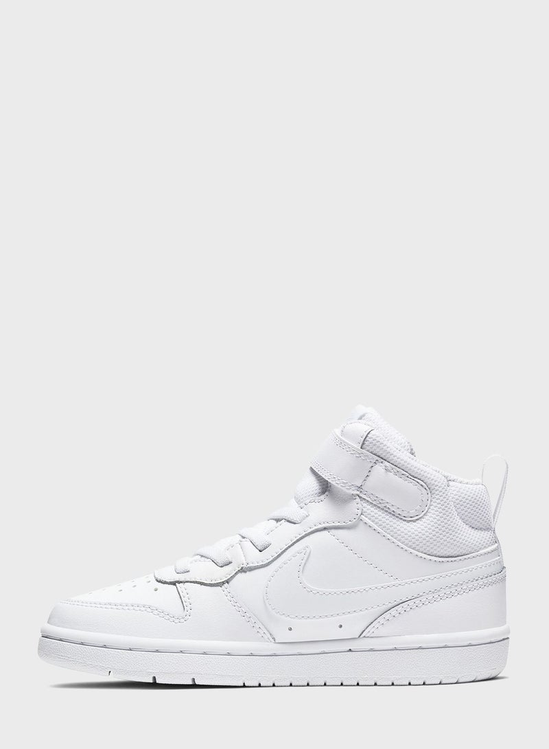 Nike Kids Court Borough Mid 2 Sneakers White  - Image 2