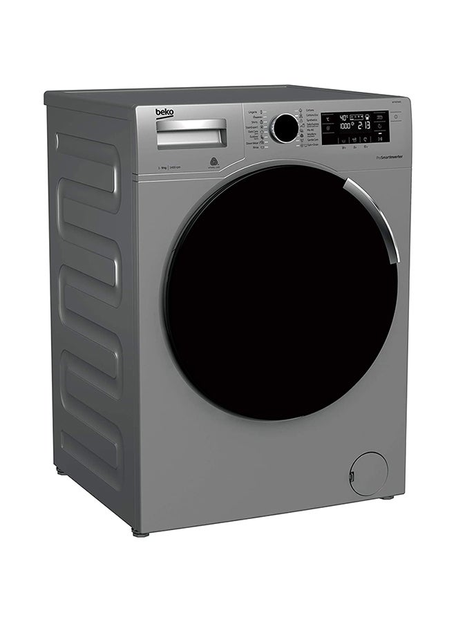Beko - 9 Kg Front Load Washing Machine, 1400 rpm, ProSmart Inverter Motor 0 W WTV9734XS Silver - Image 1