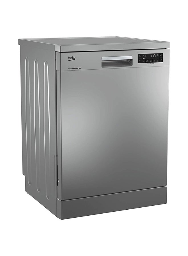 Beko 8 Programmes, 15 Place Settings, Free Standing Diswhasher With Led Display 0 W DFN28420S Silver  - Image 3