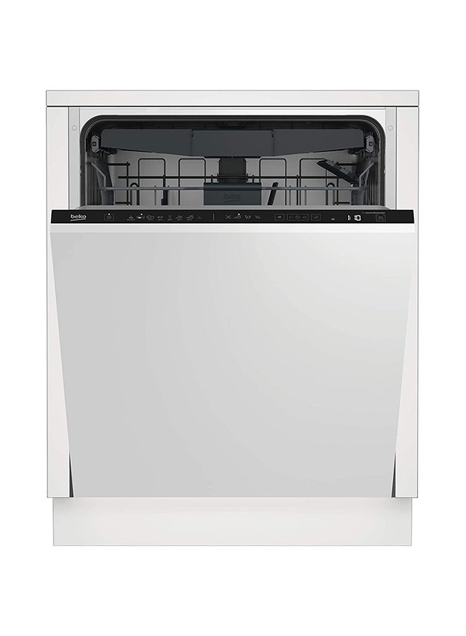 60cm Builtin Fully Integrated Dishwasher with 14 Place settings, 8 Programme, 3 Racks, A++ Energy Rating, Quiet Operation (46 dBA), Sliding Cutlery Basket, Mini programme, Half-load, Stainless Steel Tub, Aquaintense, Time Delay and Child Lock, 10 yrs warranty on Pro smart inverter motor, 8 L 0 W DIN48425 Multicolour - v1625719882/N48625949A_1