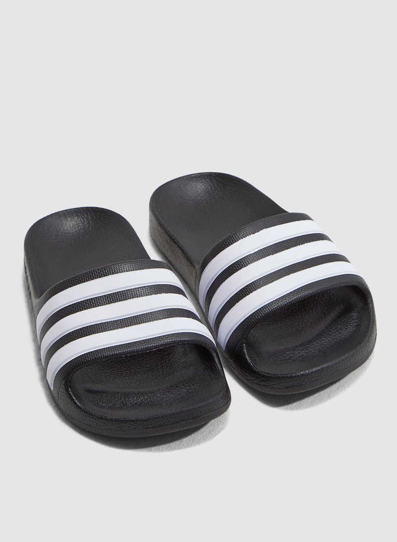 Adidas 1 Pair Adilette Aqua Slides Black/White  - Image 1