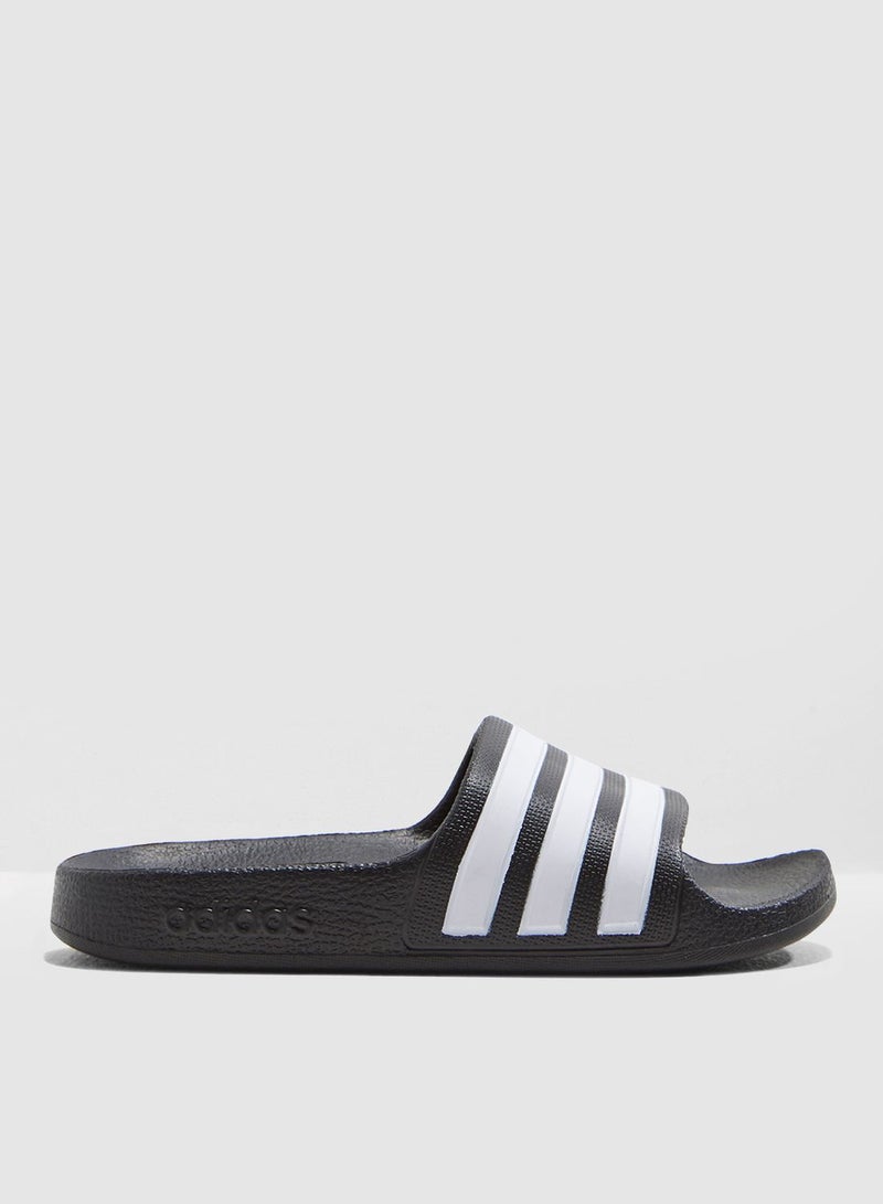 Adidas 1 Pair Adilette Aqua Slides Black/White  - Image 2