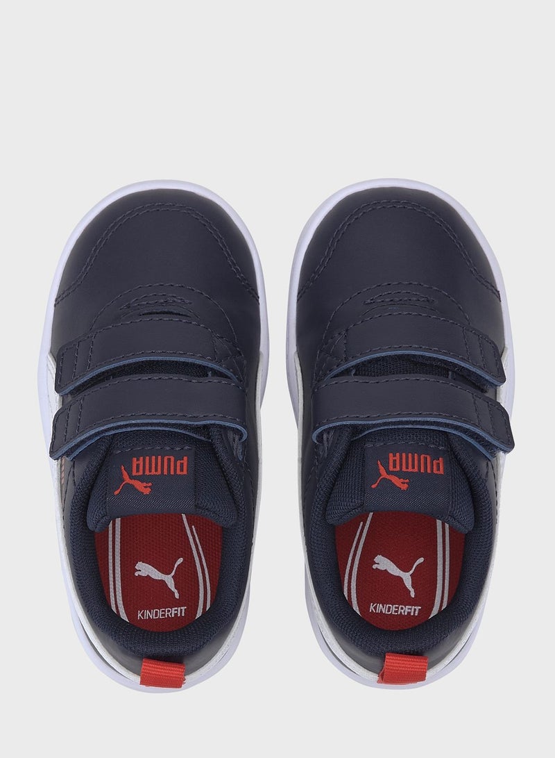 PUMA Kids Courtflex Velcro Closure Low Top Sneakers Blue/White - Image 3