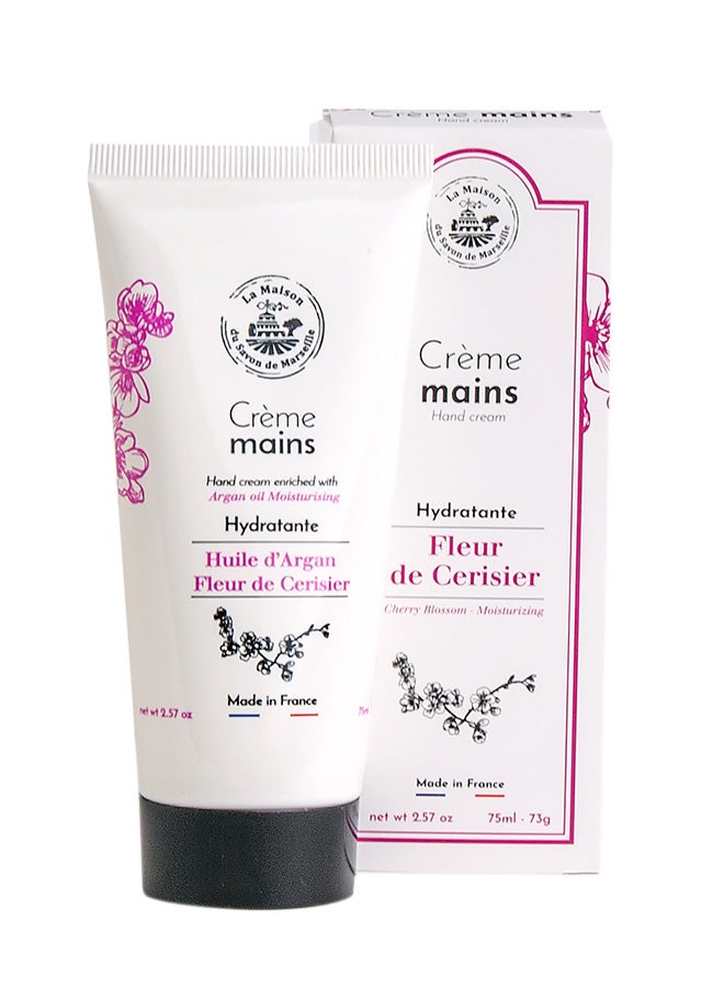 La Maison du Savon de Marseille Cherry Blossom Hand Cream Tube White 75ml 