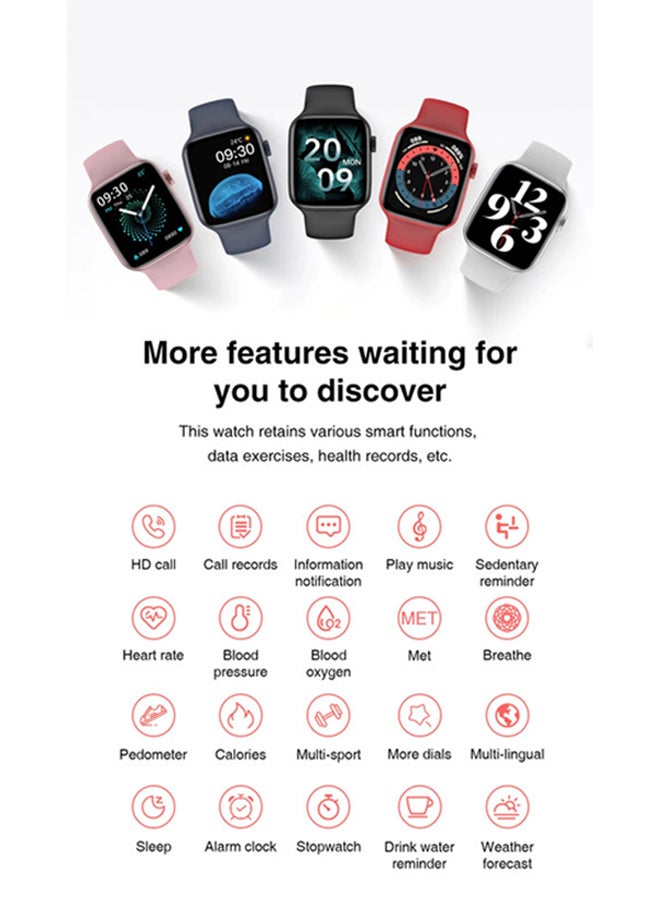 BSNL - 180 mAh HW22 1.75-inch Full Screen Series 6 Smart Watch With Space Aluminum Case Blue - Image 1