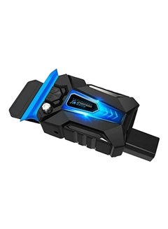 Dubkart Laptop Cooling Fan Radiator With Vacuum Fan Black/Blue  - Image 1