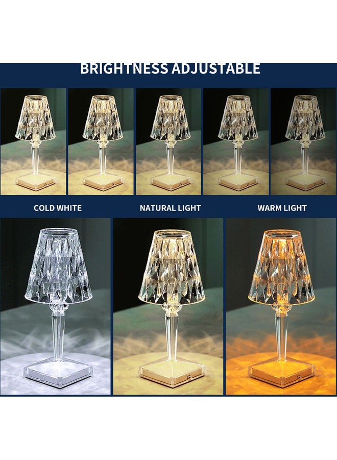 Acrylic Diamond Table Lamp White - Image 2