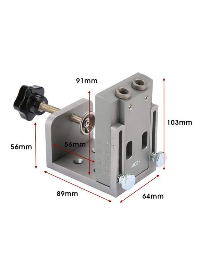 Woodworking Pocket Hole Locator Jig Kit Multicolour 15x7.50x8cm - v1625722106/N48953855A_4