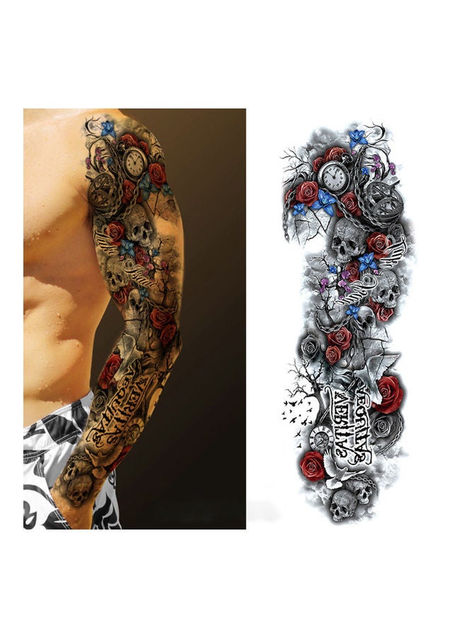 Temporary Tattoo Sticker Grey/Red/Blue - Image 2