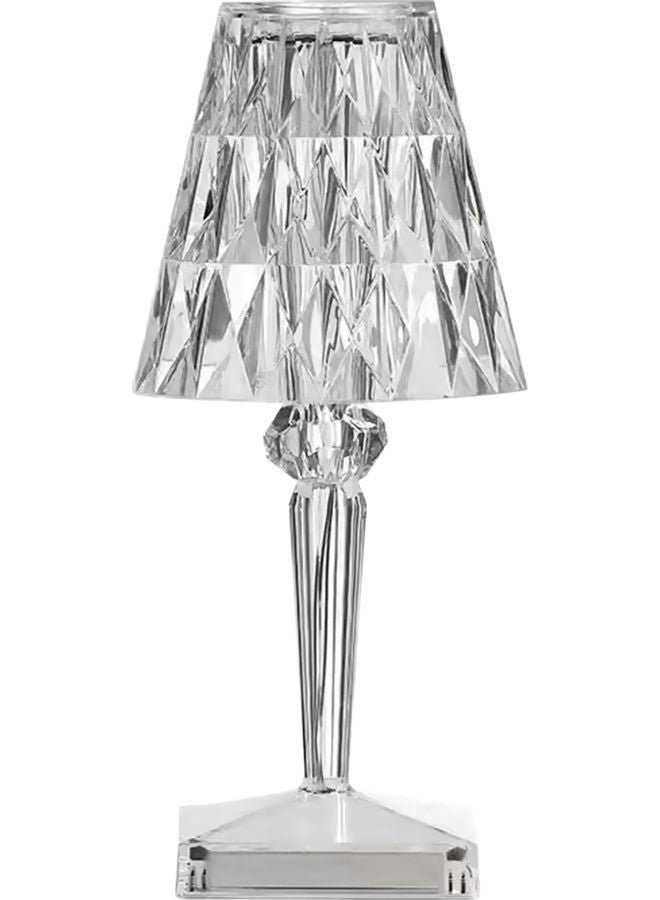 Touching Control Acrylic Diamond Table Lamp White - Image 1