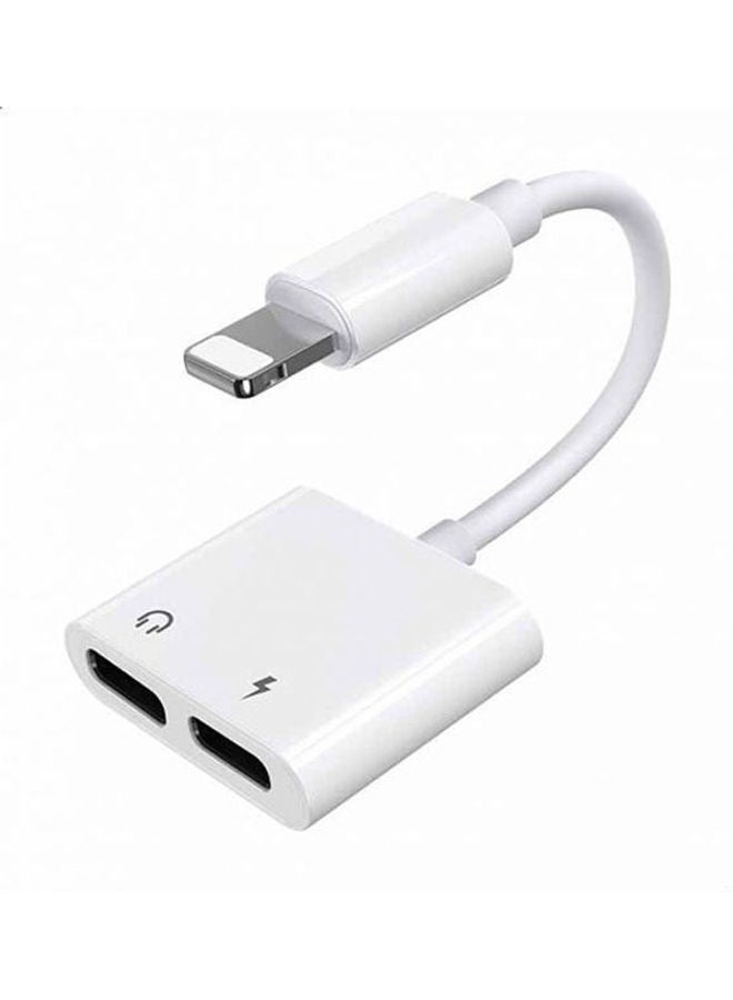 JOYROOM S-Y104 Ben Series Lightning Audio And Charging Adapter White  - Image 1
