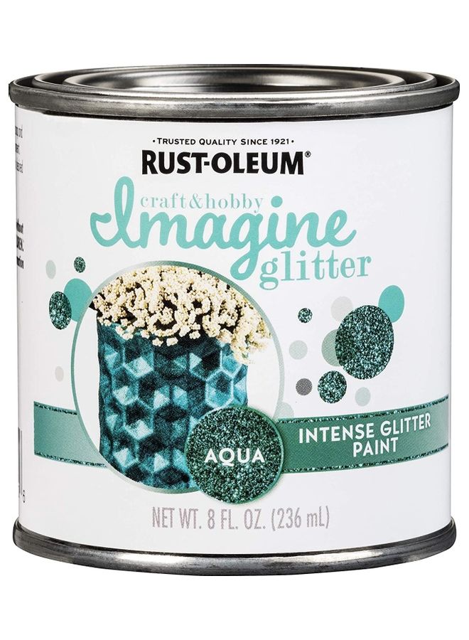 RUST-OLEUM Imagine Craft and Hobby Intense Glitter Paint Green 236ml  - Image 1