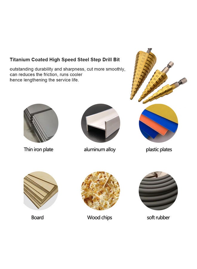 Hss Step Drill Bit Gold 6.50cm - Image 4