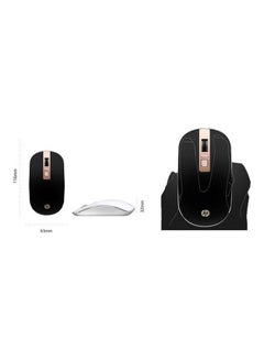 HP S4000 Wireless Mouse 2.4GHz Wireless Silent Portable Silm 1600dpi Laptop Optical Mice Black/Gold  - Image 3