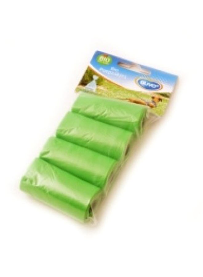 Duvo Hygienic And Handy Dog Waste Bags Green 4X20 Piece
