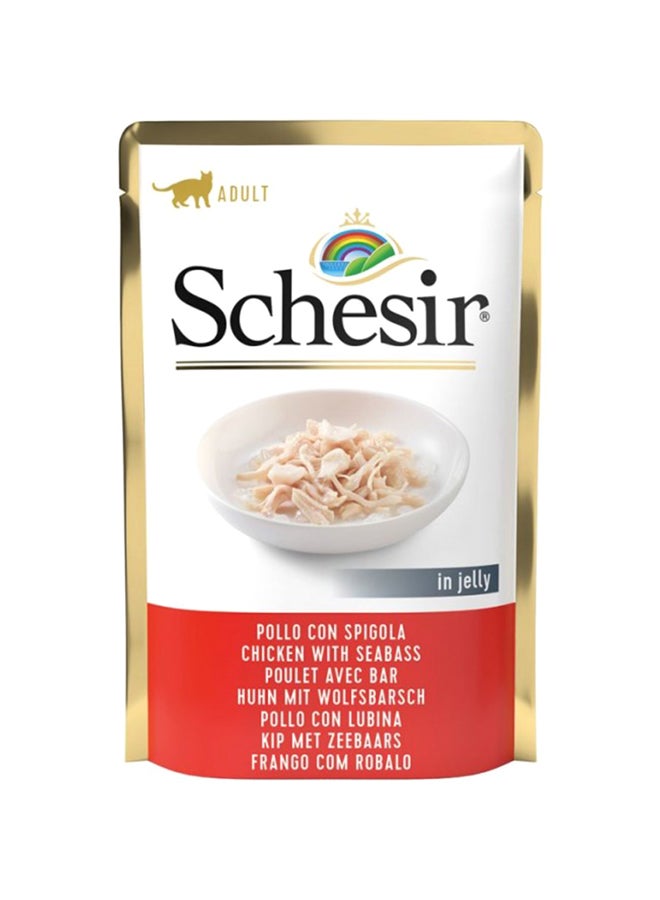 Schesir Cat Pouch Jelly Chicken With Seabass 85grams  - Image 1