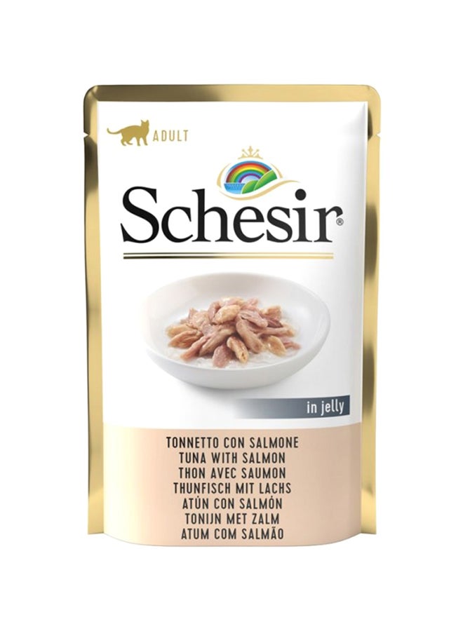 شيسر كيس تونة جيلي بالسلمون للقطط 85جرام - Image 1