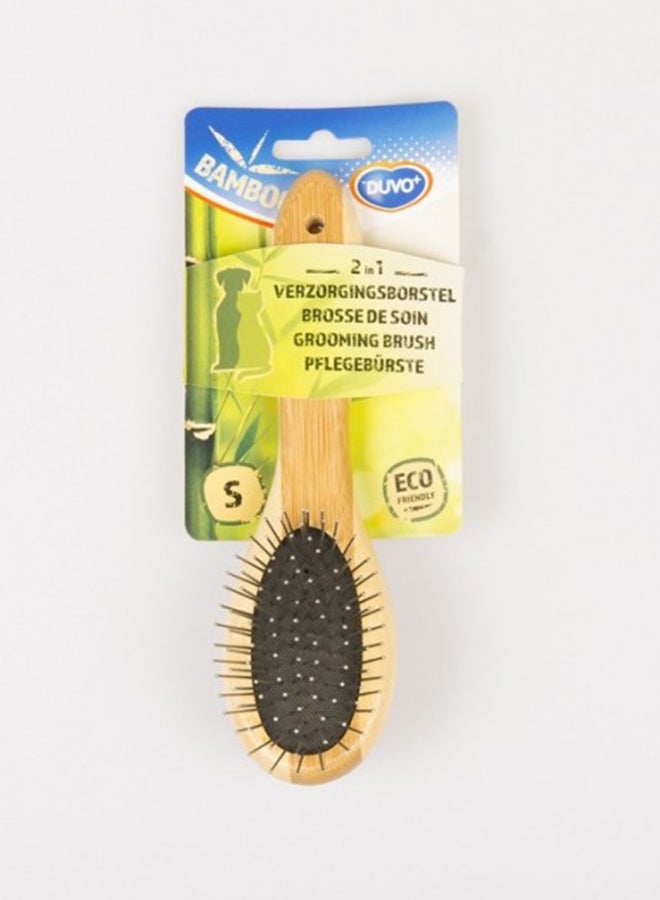 Duvo Bamboo 2 In1 Grooming Brush Large Multicolour  - Image 2