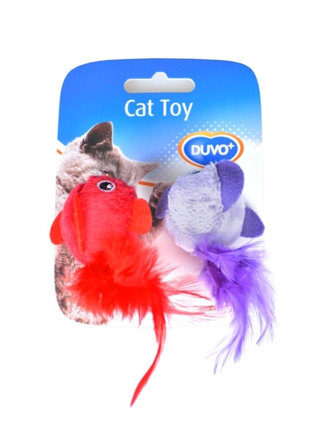 Assortment Birds And Feather Cat Toy Multicolour 2 Piece
