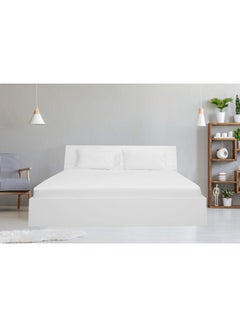 Hotel Linen Klub 2-Piece Anti Microbial Fitted Sheet Set Cotton White 120x200cm  - Image 1