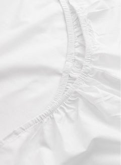 Hotel Linen Klub 2-Piece Anti Microbial Fitted Sheet Set Cotton White 120x200cm  - Image 3