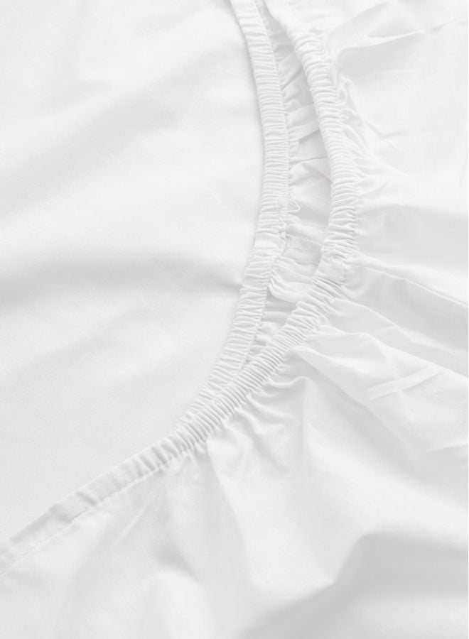 Hotel Linen Klub 2-Piece Anti Microbial Fitted Sheet Set Cotton White 120x200cm  - Image 3