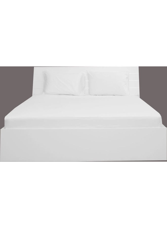 Hotel Linen Klub 2-Piece Anti Microbial Fitted Sheet Set Cotton White 120x200cm  - Image 4