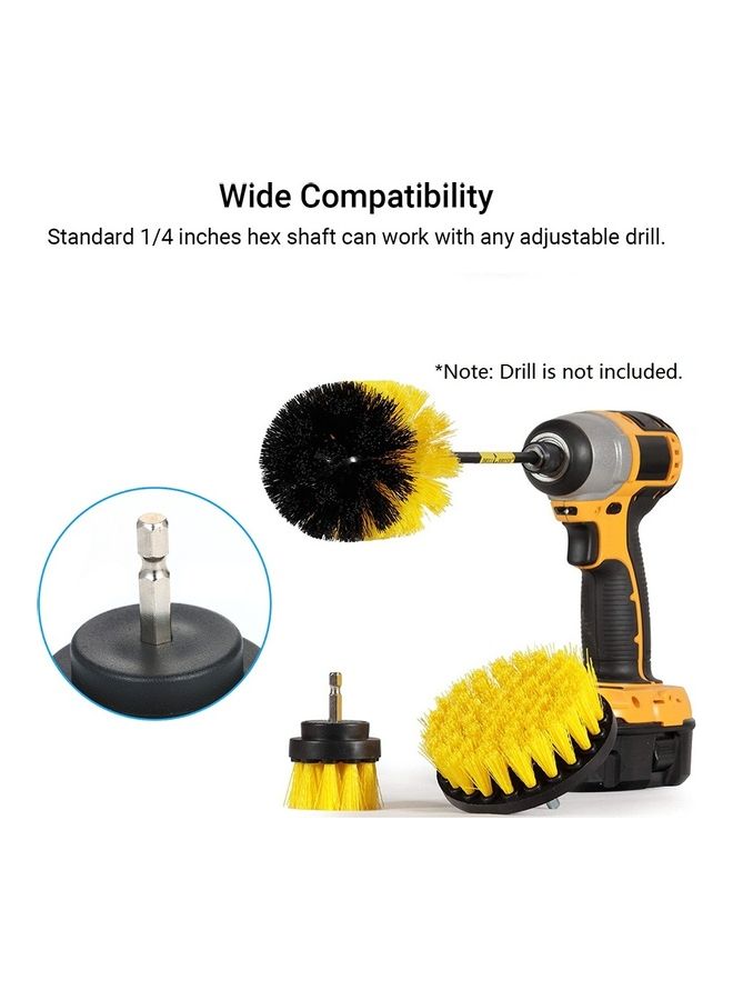 3-Piece Electric Brush Yellow/Black - Image 5