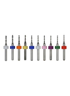 10-Piece Tungsten Carbide Drill Bits Set Multicolour