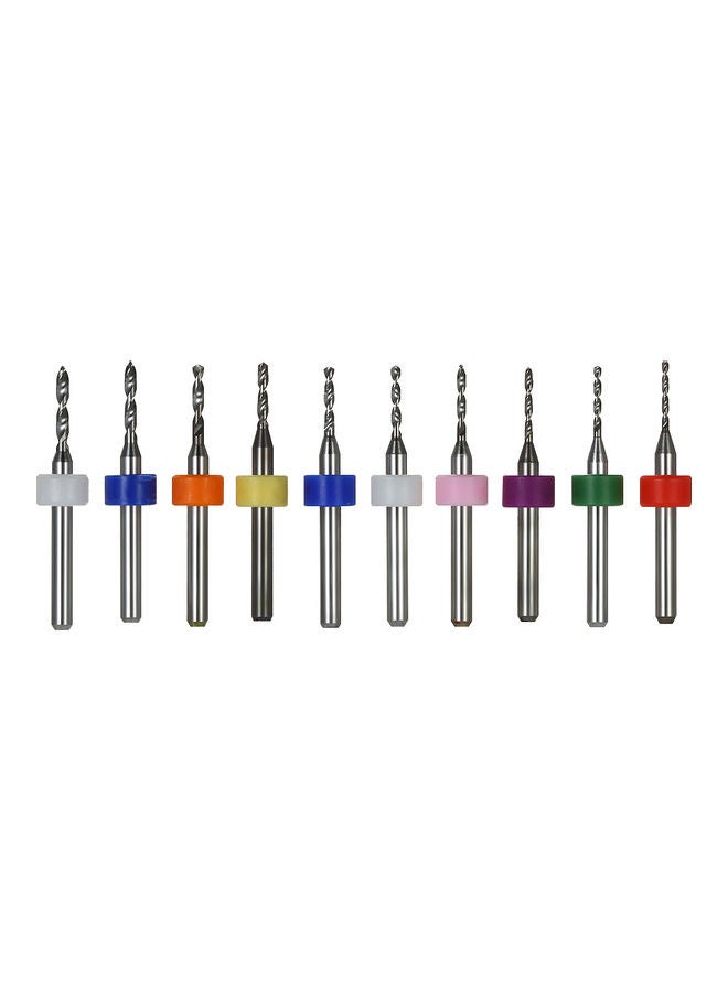 Generic - 10-Piece Tungsten Carbide Drill Bits Set Multicolour - Image 1