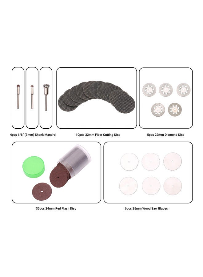 KKmoon 67-Piece Diamond Sand Paper Set Silver/Black - Image 5