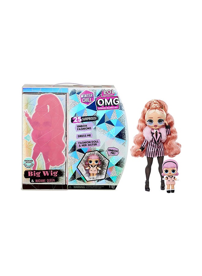 L.O.L. SURPRISE! - O.M.G. Winter Chill Big Wig Fashion Doll And Madame Queen Doll With 25 Surprises 5 x 20 x 12inch - Image 1