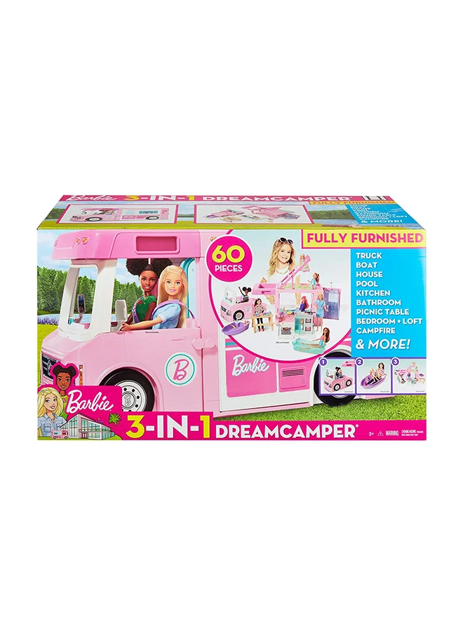 Barbie 60-Piece 3-In-1 Dreamcamper 8.6 x 22.3 x 11.4cm