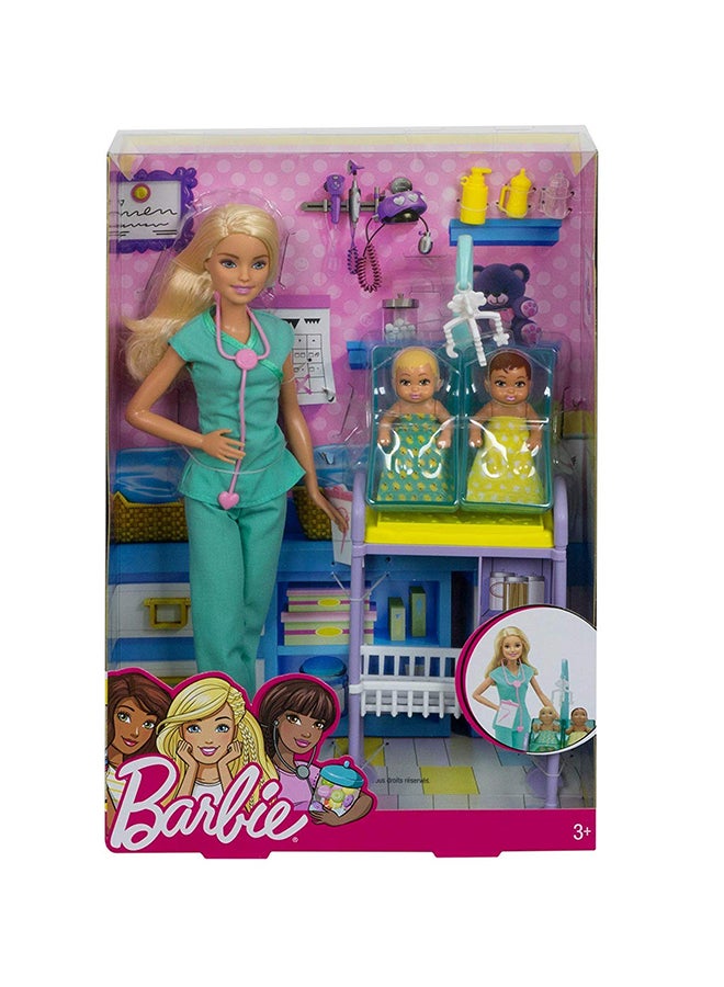 Barbie Baby Doctor Doll Playset 6 x 21.6 x 32.4cm  - Image 1
