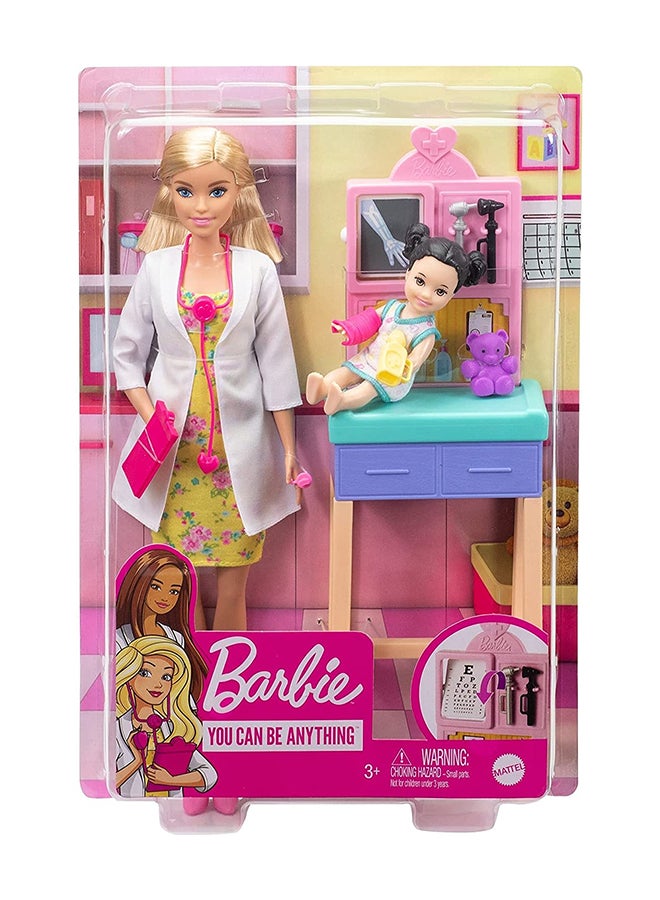 Barbie Pediatrician Doll Playset 5.6 x 9.4 x 26.7cm - Image 1