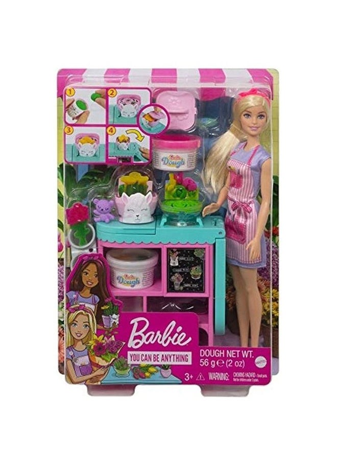 Barbie Blonde Doll With Florist Playset 9 x 2.65 x 12.75inch - Image 1