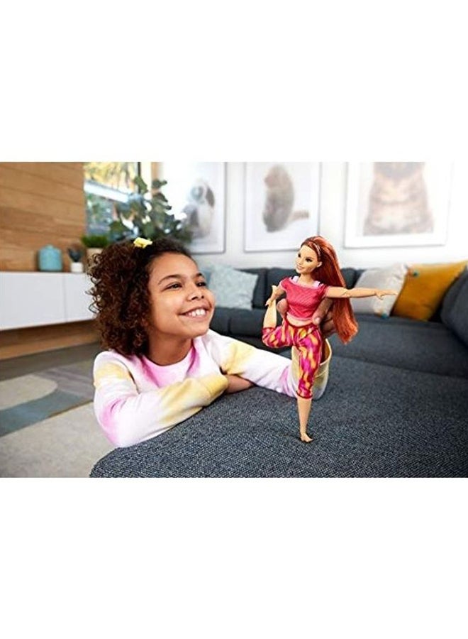 Barbie - Made To Move Doll With 22 Flexible Joints Long Straight Hair Wearing Athleisure-Wear 1.5 x 3.5 x 12cm - Image 1