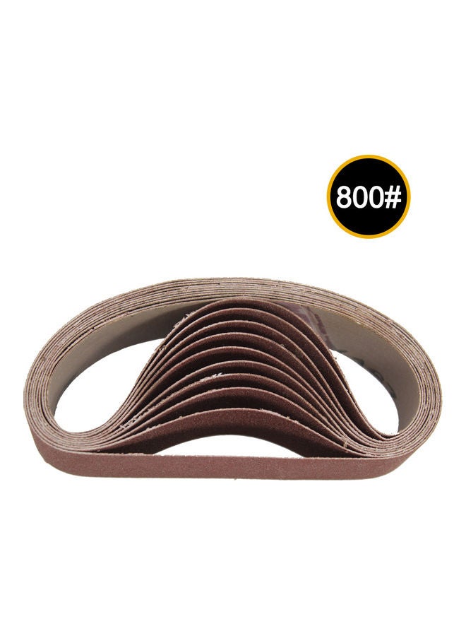 10-Piece Abrasive Sand Paper Set Brown - Image 1