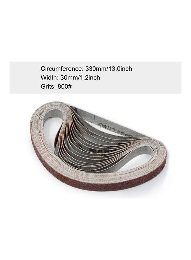 10-Piece Abrasive Sand Paper Set Brown - Image 2