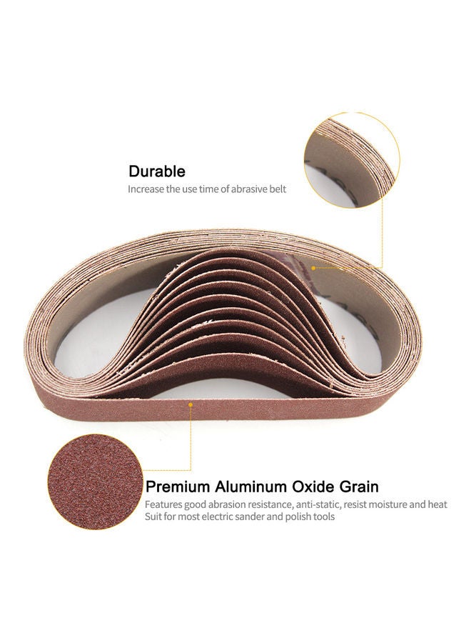 10-Piece Abrasive Sand Paper Set Brown - Image 4