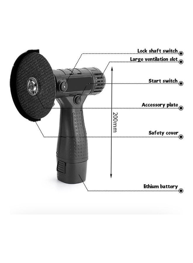 Mini Cordless Angle Angle Grinder Set Black - Image 4