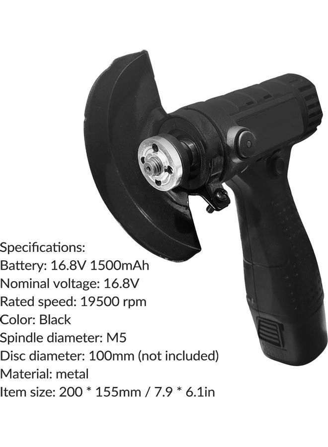 Mini Cordless Angle Angle Grinder Set Black - Image 5