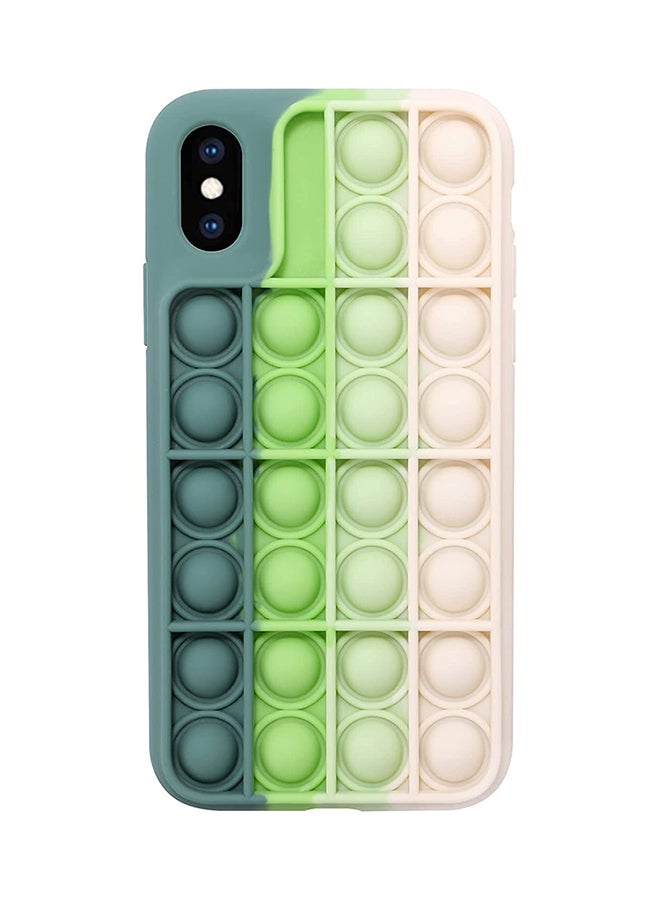 Push Pop Bubble Silicone Case For iPhone X/iPhone XS Green/White - v1625728002/N48932487A_1